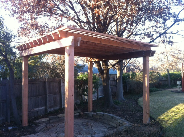 also handling pergola installation and backyard design